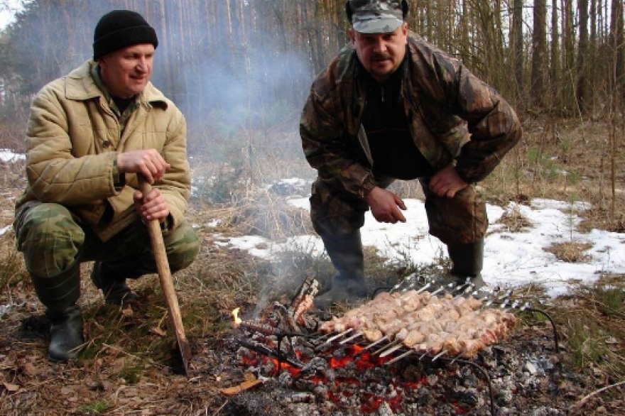 Шашлык военных